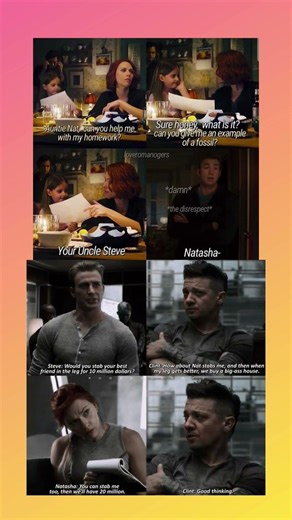 Natasha Romanoff vs. Captain America (The Fossil Roast)#Hawkeye #MarvelMemes #MCU#natasha #yt