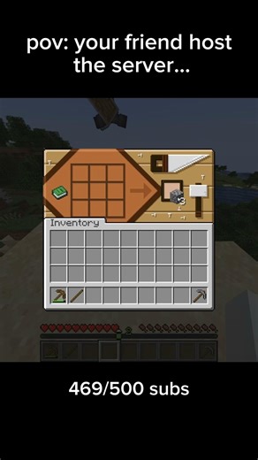 pov: you let your friend host the server... #minecraft #funny