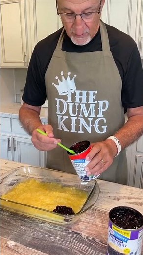 Pineapple Blueberry Dump Cake | Easy dessert recipe that anyone can make | YouTube Shorts