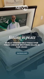 RESTING IN PEACE: A public viewing was held today for Philip McCarron Christie, 24; Philip D’Caprio Christie, 23; and D’Angelo Christie, 20, at the Evergreen Mortuary. The brothers will be laid to rest at New Mount Pisgah Trinity Baptist Church in Andros this coming Saturday after they tragically died in a car crash in the early morning hours of September 2, 2024. For more on this, visit ewnews.com or click the link in our bio. | Eyewitness News Bahamas