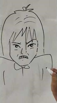 Drawing ANGRY GIRL #drawing #art #menggambar