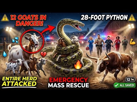 Python Invades Village Farm - 12 Goats from Deadly 28-Foot Snake! 🐍🐐💔 #wildliferescue