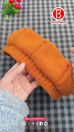 Cut up an old sweater you don't wear anymore and repurpose it into an octagonal beret. Episode 2752 Follow My Page Facebook : Bilochpuratips 2 Diy . . . . . . #bilochpuratips2diy #bilochpuratips #needlework #sewing #fblifestyle #reels . | Bilochpuratips 2 Diy