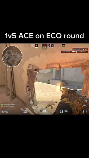 1v5 ACE on ECO round on #cs2