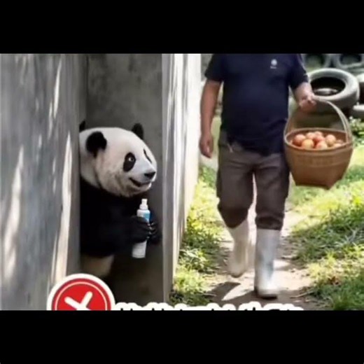 Cute Panda's pampering time ❤️