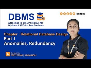 Normalization in DBMS in hindi | Anomalies | Redundancy | Normalization in hindi | Techpile