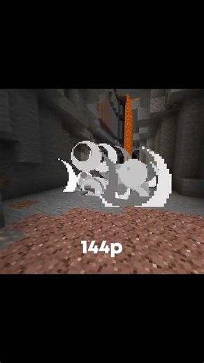 Minecraft 144p vs 8k Realistic 😂😂 #shorts #minecraft