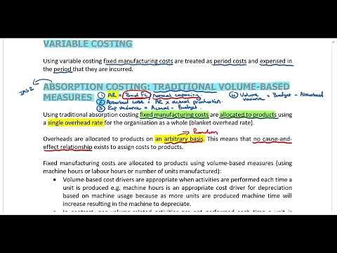 Activity based costing Part 1