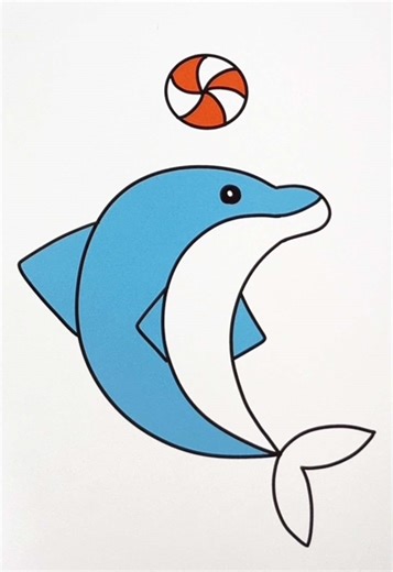 Easy Dolphin Drawing Tutorial for Beginners