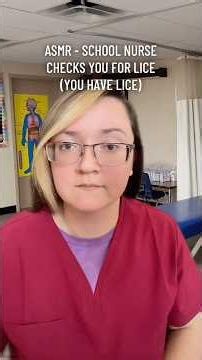 School nurse checks you for lice (you have lice) 🪳✨ Part 1 #asmr #roleplay #schoolnurse