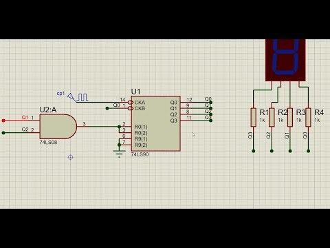 KỸ THUẬT SỐ #01 Mạch đếm mod 6 sử dụng IC 74LS90 và 74LS08