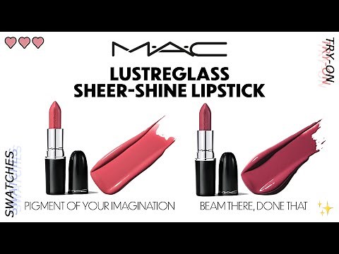 MAC Lustreglass Sheer-Shine Lipstick | Swatches & Try-On | AERIN