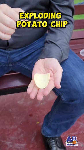Exploding Potato Chip Magic Trick Tutorial. Learn how to make a Potato chip explode in your hand. #teaching #magic #magictutorial #potatochips #tiktokmagic #jombelajar