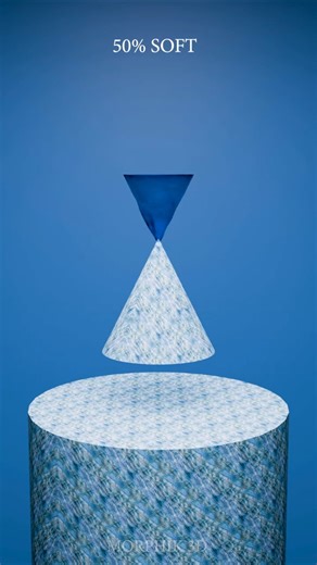 0% vs 100% 🔥 Most Satisfying Soft Body Physics | Blender 3D Simulation #Shorts