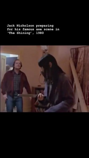 101K views · 10K reactions | Moments later, he would improvise the “Here’s Johnny!” line, which was a reference to the intro of The Tonight Show Starring Johnny Carson. Interestingly, Kubrick originally shot the scene with a fake door, but Nicholson – who once trained as a fire marshal – chopped it down too quickly. The axe wielded by Nicholson in the classic horror film sold for £170,000 at an auction in London. (Around $217,000 U.S.). | Historyfeels | Facebook