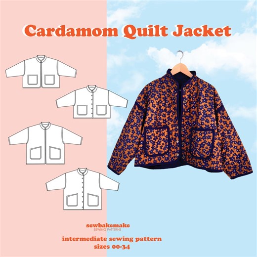 Cardamom Reversible Quilt Jacket Sewing Pattern - Etsy