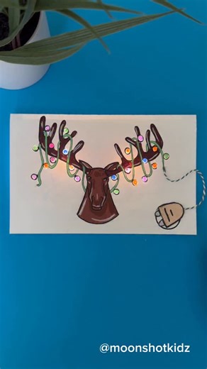 DIY electronics, stem and science activities for beginners on Instagram: "DIY “Christmas moose” interactive card. Easy and fun science craft for beginners. You will need: - 2 LED diodes - Conductive fabric tape - Coin cell battery 3v (CR2032) - Reed switch (normally open) - Magnet - Paper - Tracing paper - Markers Warning: this project should be done under adult supervision. ©️ @Moonshotkidz – All rights reserved. Reproduction, distribution, or use of this artwork and video without permission is