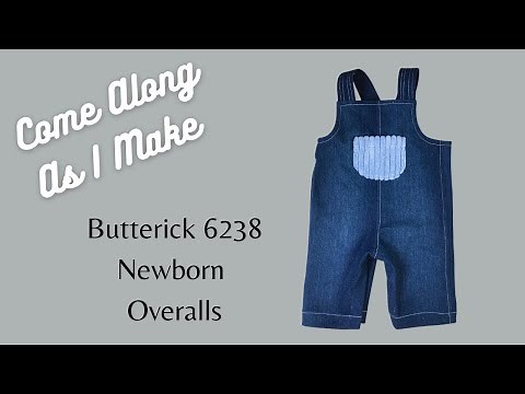 Watch Me Sew Butterick 6238 Baby Overalls. Not a Tutorial.