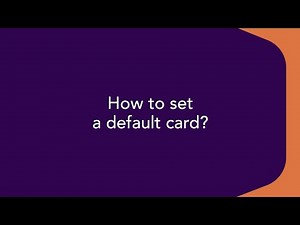 How to set a default card?