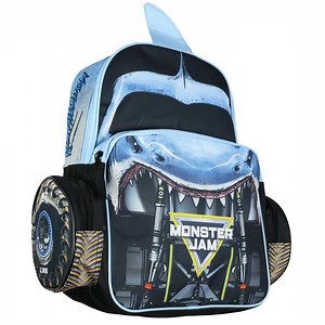 Monster Jam Backpack Megalodon Predator Truck Grill Laptop Tech Travel Daypack