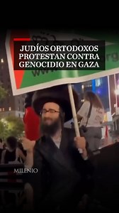 Judíos ortodoxos en Nueva York se manifiestan contra el gen0cidio en Gaza, al que califican también como un "hol0causto" #Milenio #MilenioInforma #Gaza #Israel #Palestina | MILENIO