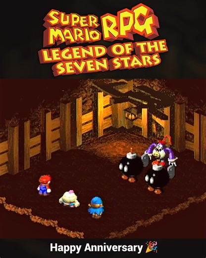 29 years ago today, "Super Mario RPG: Legend of the Seven Stars" was released in North America for the Super Nintendo! 🎂🥳🎉 A collaboration between Nintendo & Square, this excellent game brought the world of Mario into a JRPG adventure! Then in November 2023, a 3D remake was released for Switch. | FantasyAnime