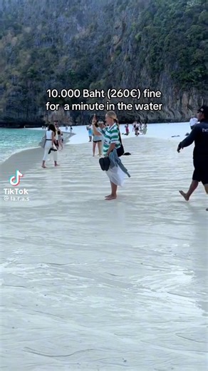Tourists at Thailand’s Maya Bay face strict enforcement, with fines up to ~$260 for staying in the water too long as officials crack down on violations.Is this about preserving the environment… or is it excessive enforcement?