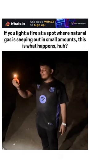 curvico_explained on Instagram: "The video depicts people igniting methane seeping from Bangladesh's Haripur gas field, creating ethereal blue flames that have fascinated over 1.4 million viewers since the post's February 14, 2026, upload. A 1955 drilling blowout at 2,379 meters depth caused the continuous leak, turning the site into a natural "fire mountain" that has burned intermittently for nearly 71 years without full remediation. Methane combustion here produces minimal CO2 but releases unb