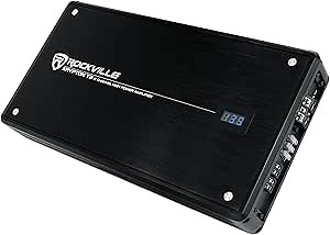 Rockville Krypton-T2 2800W Peak/700W RMS 2 Channel Car Amplifier, Class A/B, Digital Voltage Display, Adjustable Crossover & Bass Boost, High-Level Input, for Car Audio Systems