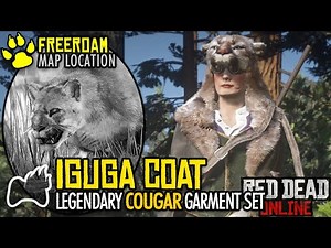 RED DEAD ONLINE How to Get the Legendary IGUGA Cougar Coat Garment Naturalist Map Location