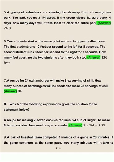 FTCE K6 Subject Area MATH Questions and Answers 20252026 Verified Answers5045