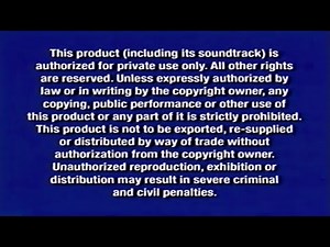 Disney Navy Blue FBI Warning Screens (2003-2005) (VHS Version) (16:9)