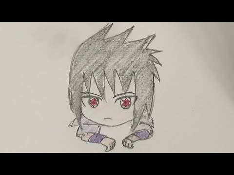 how to draw Sasuke (NARUTO) easy | Step By Step |