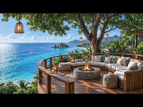 Calm & Soothing Jazz on a Quiet Ambience ~ Slow Jazz In Calm Early Morning Seaside Retreat To Relax