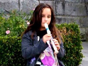playing fireworks on the recorder