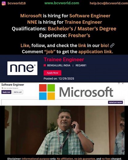 Microsoft Hiring Freshers 2025 | Software Engineer Jobs | NNE Trainee Engineer | Apply Now