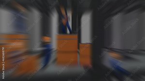 a cheerful construction crew dances on a construction site, turns into musicians on a concert stage, 3d characters