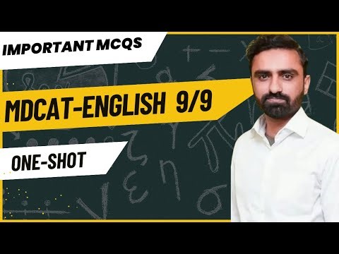 MDCAT-2025 One-Shot English Lecture + 122 Must-Know MCQs for MDCAT 2025 Aspirants
