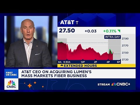 AT&T CEO John Stankey talks acquiring Lumen's mass market fiber business