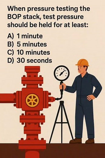 BOP Pressure Test Duration Q19 #BOPTesting #WellControl #DrillingHSE #WorkoverRig