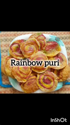 Rainbow Puri Recipe 🌈 | Colourful Crispy Puri for Kids Lunchbox & Snacks #eveningsnacks #kidsdelight