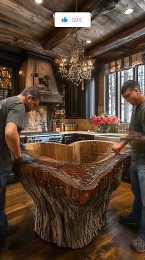 Transforming a Raw Tree Trunk Into a Luxury Masterpiece! #builder #buildingdesign #travel #arch