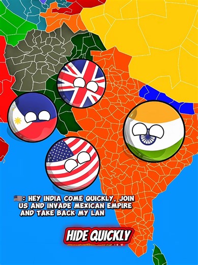 Usa 🇺🇸 and Mexico 🇲🇽 switch places 😱😅 ( part 4) #countryballs #geography #humor #viralshorts #shorts