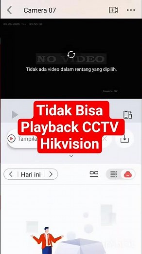 Tidak Bisa Playback CCTV Hikvision Aplikasi Hik-Connect #playback #hikconnect