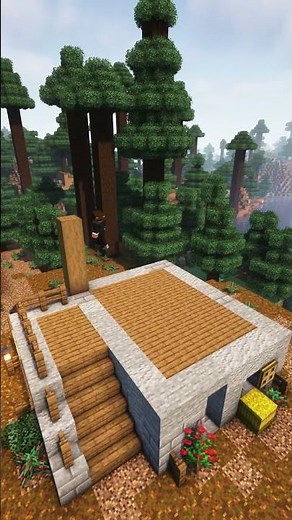Como hacer una Casa de Abeto en minecraft #shorts