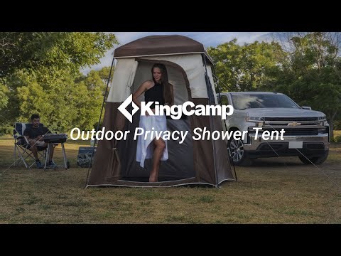 1 min! How to use KingCamp Outdoor Shower Tent KT2002&KT2003