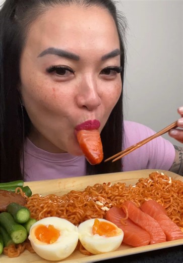 Sashimi noodles… what a pair!!! . #s#sasasmra#asmre#eatingsounda#asmrtiktoke#eatwithmel#letseatt#tiktokasmrf#fypf#fypagef#fyfoodiet#tiktokพากินt#tiktokพาชิมf#fyps#sogoodf#foodtrendt#trendingt#tiktokviralfoodl#letseatv#viralfoodt#tiktokfoodt#tiktokพากินของอร่อยฟ#ฟิดดดシฟ#ฟิดเถอะf#fypシ゚viral🖤tiktokf#fypシ゚f#fypagetiktokอ#อร่อยบ#บอกต่อหิว #sashimi #spicynoodles #samyang