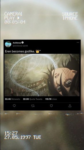 Eren becomes a god. 👁️ | Founding Titan Awakened.