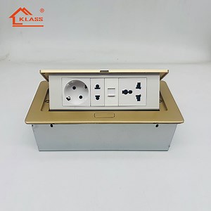 [Hot Item] Floor Electrical Outlet Pop up Kitchen Countertop Waterproof Sockets Pop out Receptacle Stainless Steel Box