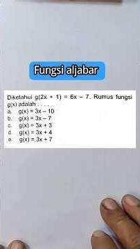 fungsi aljabar #videoshort